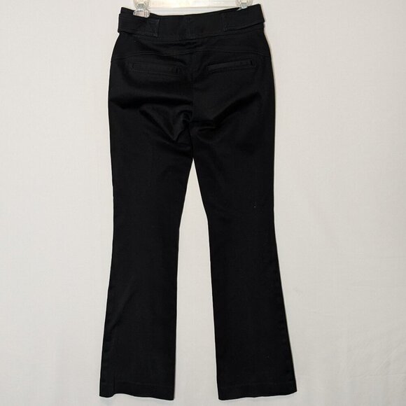 CACHE Black Low-Rise Stretch Cotton Front Zip Casual Career Pants; Size 4 - Picture 3 of 5